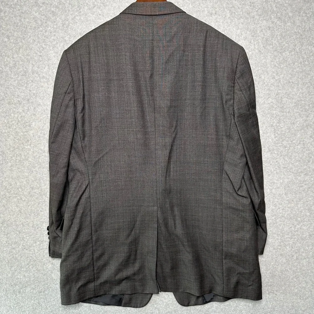 Hart Schaffner Marx Gold Trumpeter Grey Glen Plaid Wool Blazer Sport Coat 44R